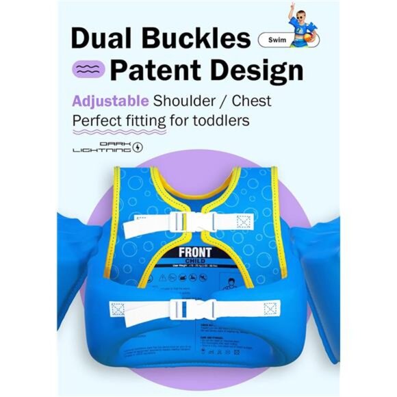 Blue USCG Coast Guard Approved Toddler Boys‎ Swim Vest for Age 2/3/4/5/6/7 - Picture 5 of 5